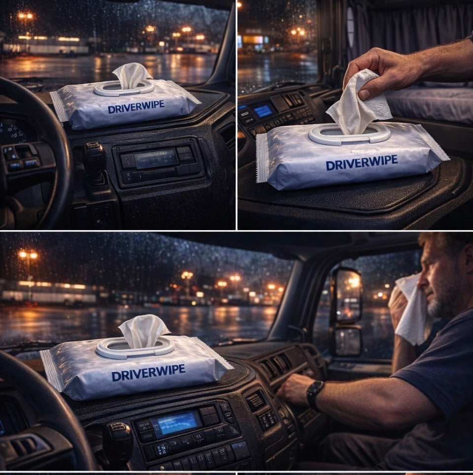 Sofőrkendő-Driver Wipe 20x30 cm nedves törlőkenő Tisztálkodás víz nélkül