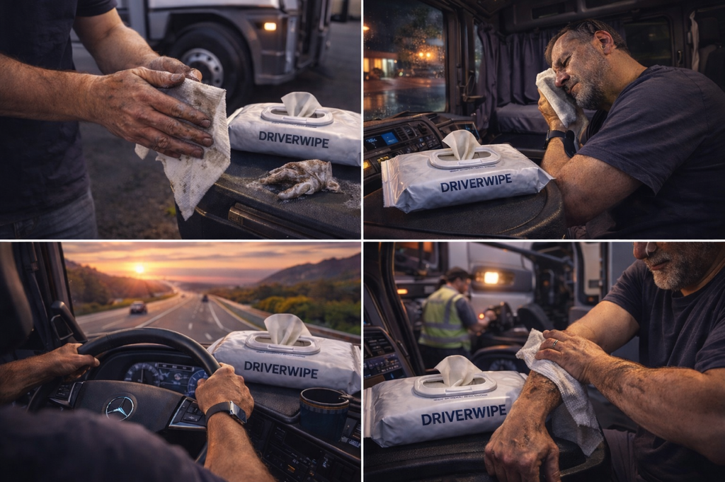 Sofőrkendő-Driver Wipe 20x30 cm nedves törlőkenő Tisztálkodás víz nélkül