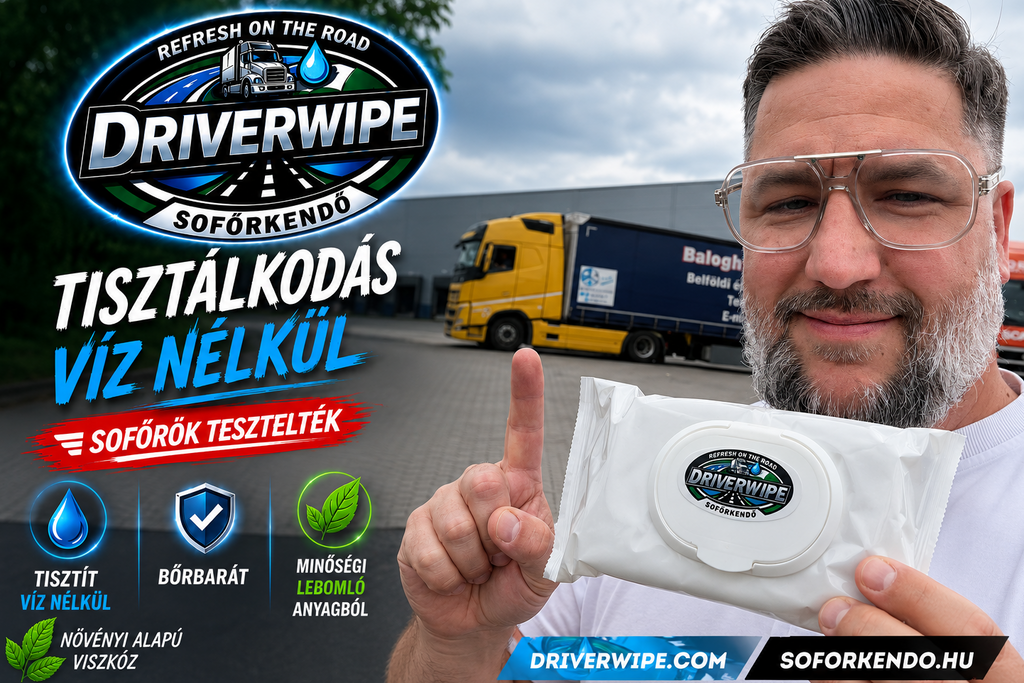 Sofőrkendő-Driverwipe 3 db-os csomag | 20x30 cm nedves törlőkendő